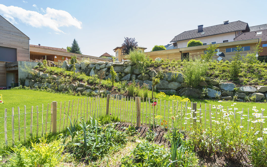 Garten mit Gemüsebereich